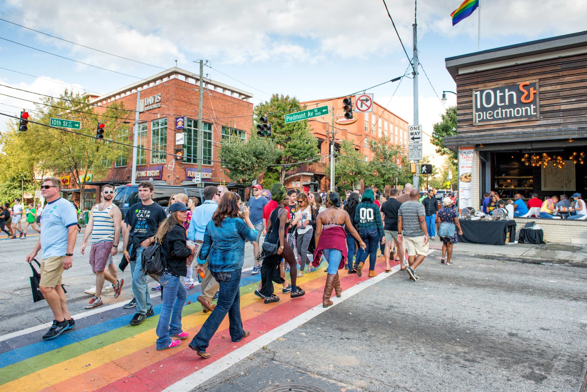 Midtown Atlanta rainbow crosswalk